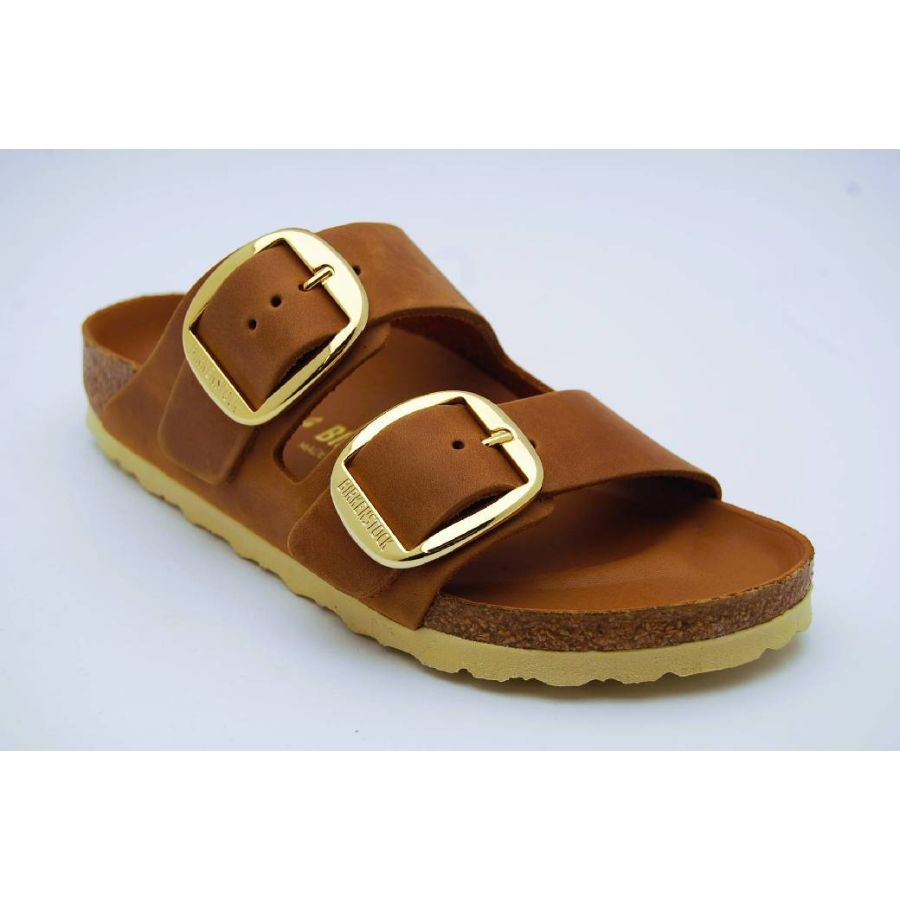 BIRKENSTOCK cognac BIG BUCKLE