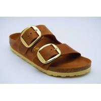BIRKENSTOCK cognac BIG BUCKLE