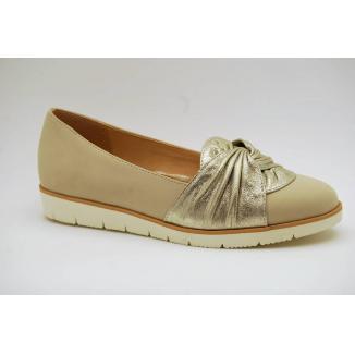 CAPRICE beige/guld slipon