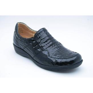 CAPRICE svart croco BRED LÄST