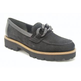 GABOR svart loafers kedja