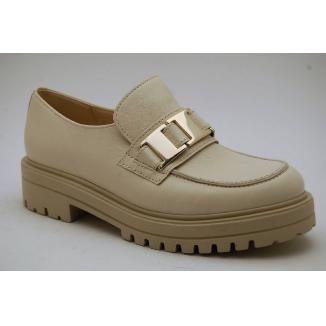 GABOR vit loafer spänne