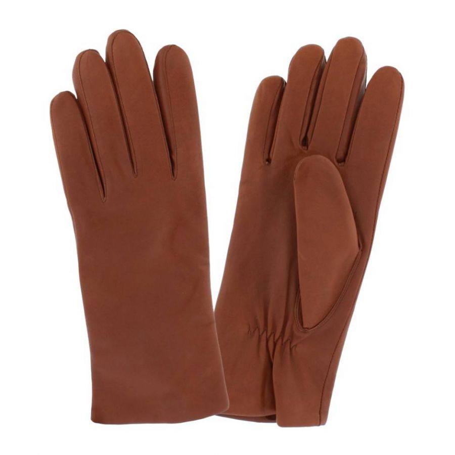 HK cognac LADIES GLOVE SMOOTH