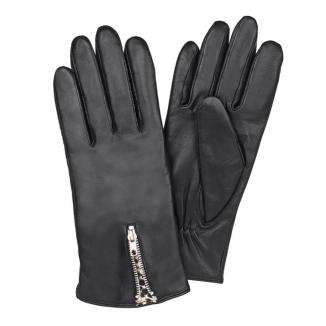 LADIES GLOVE GOATSKIN ZIP LEO