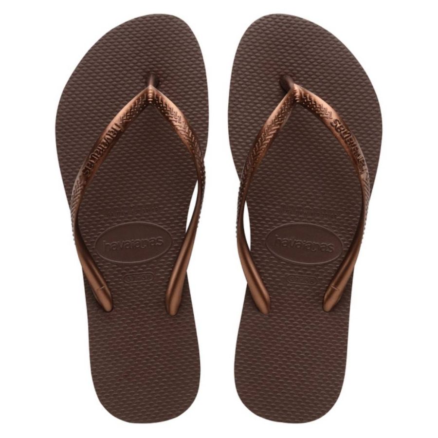 HAVAIANAS brun metallic SLIM