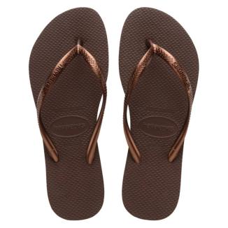 HAVAIANAS brun metallic SLIM