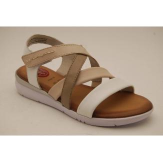 JANA vit sandal remmar kardbor