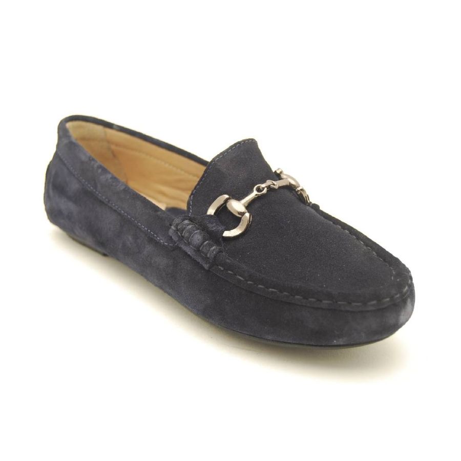 PARK WEST navy mocka loafer