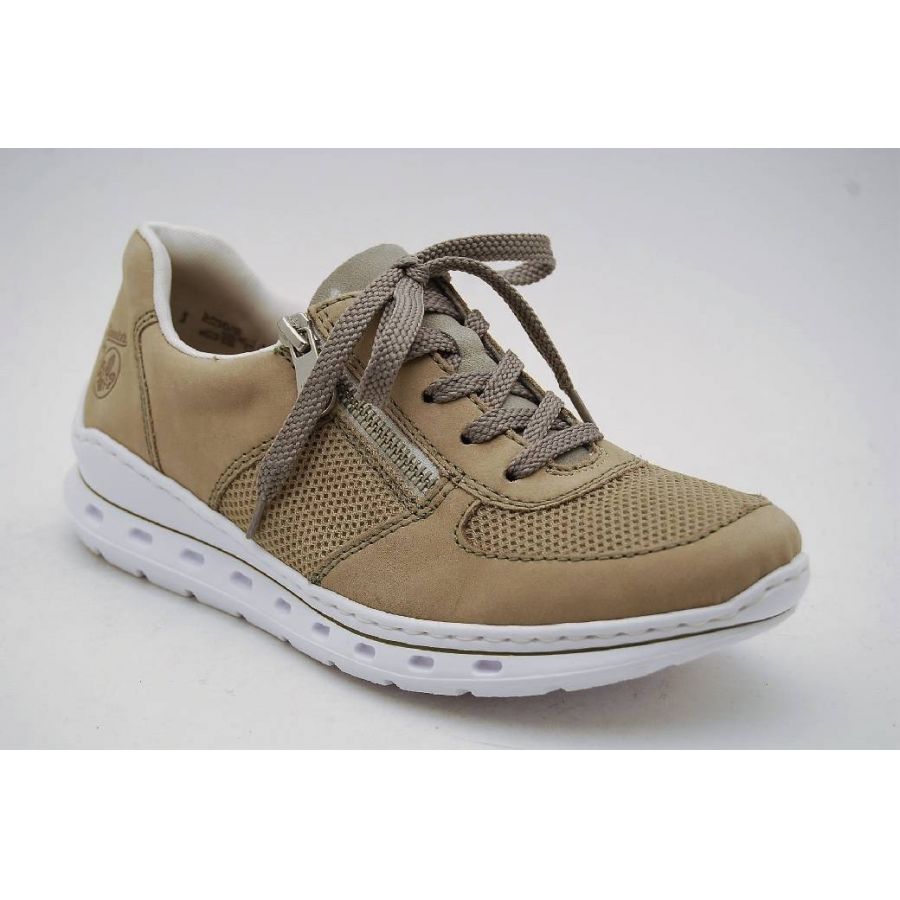 RIEKER beige sneaker dragkedja