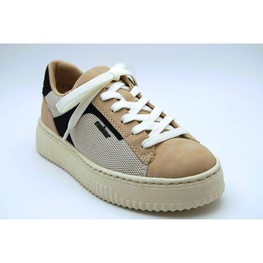 RIEKER beige/svart sneaker
