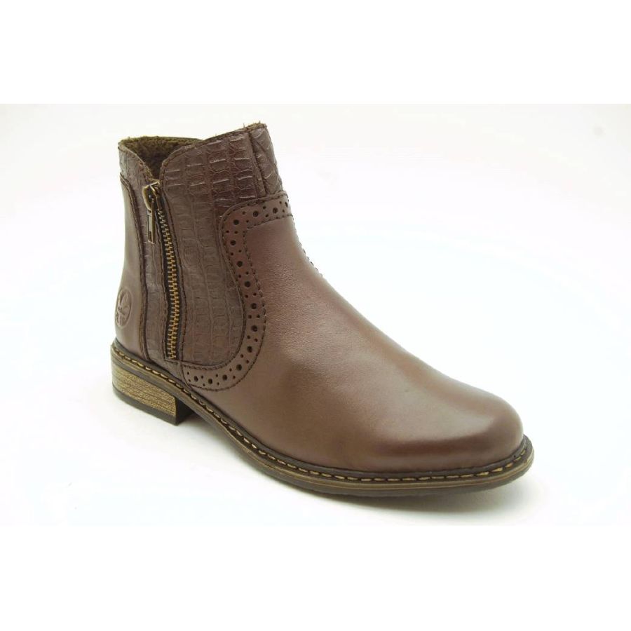 RIEKER brun boots croco