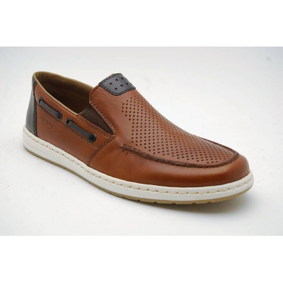 RIEKER brun seglarloafer