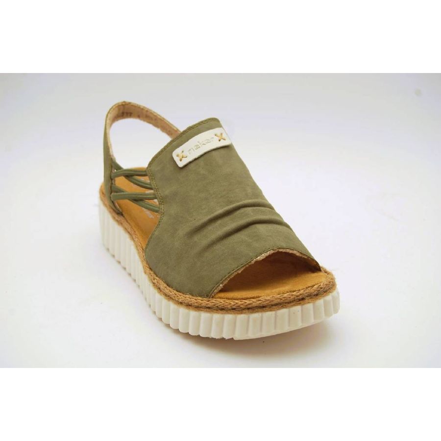 RIEKER grön X-BRED sandal