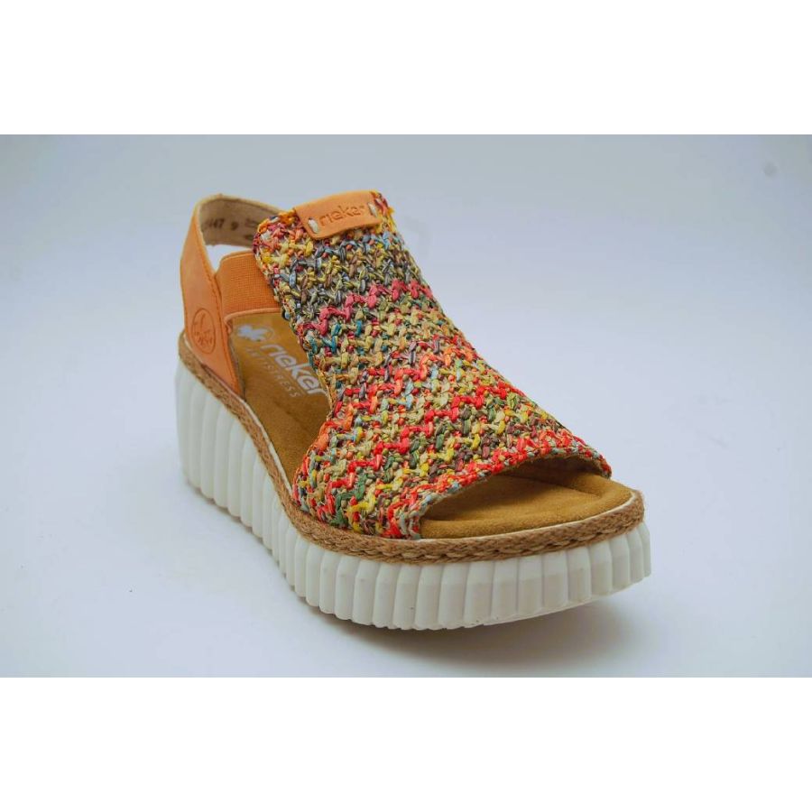 RIEKER oragne/multi sandalett
