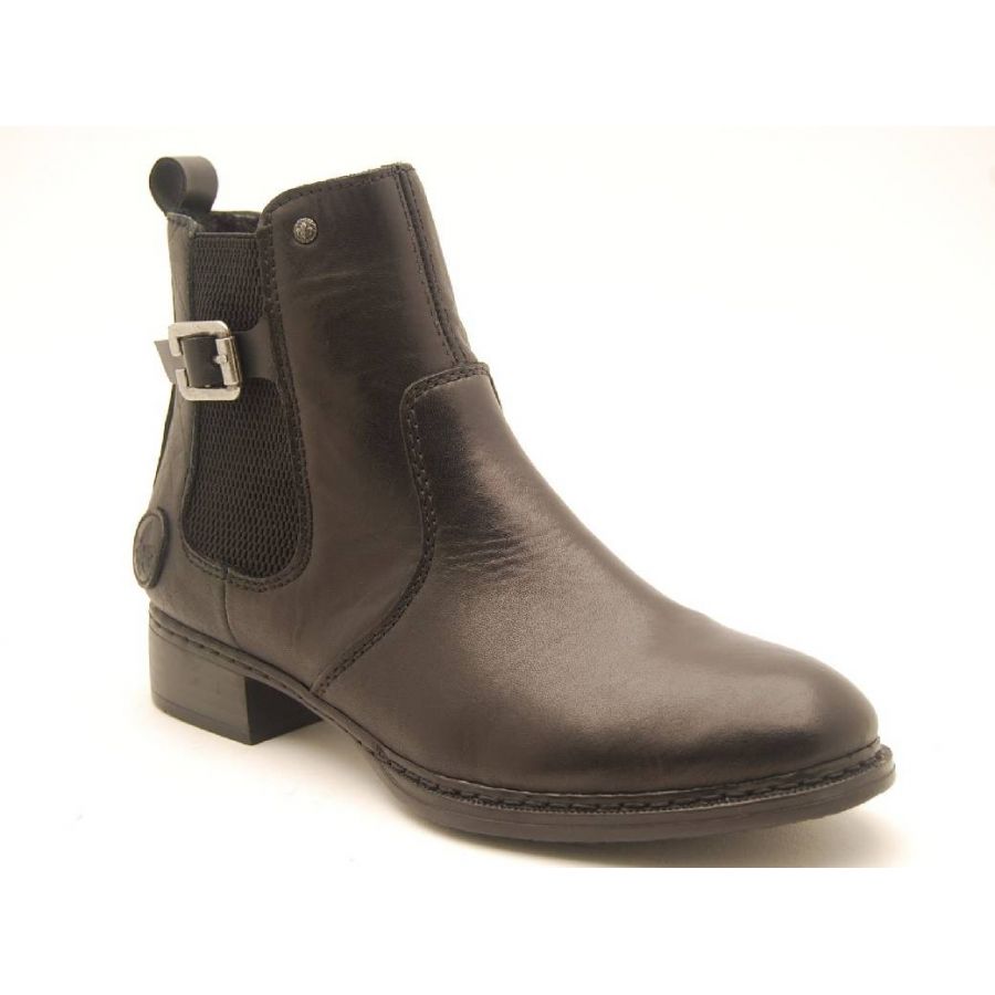 RIEKER svart chelseaboots