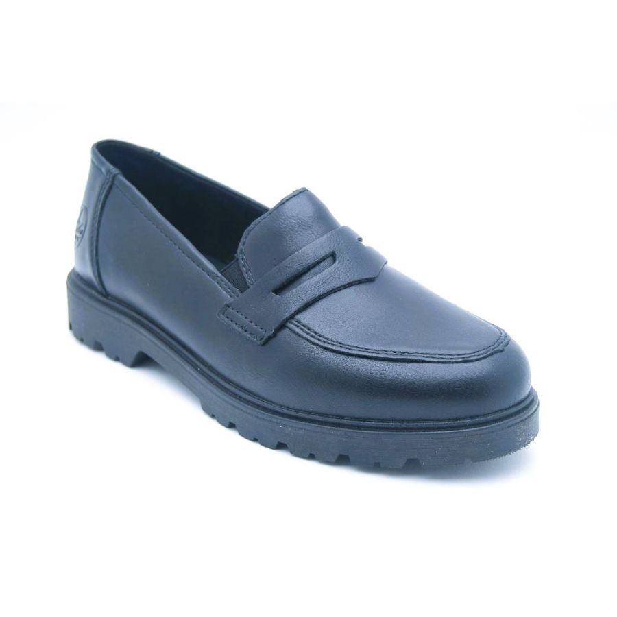 RIEKER svart loafer grov