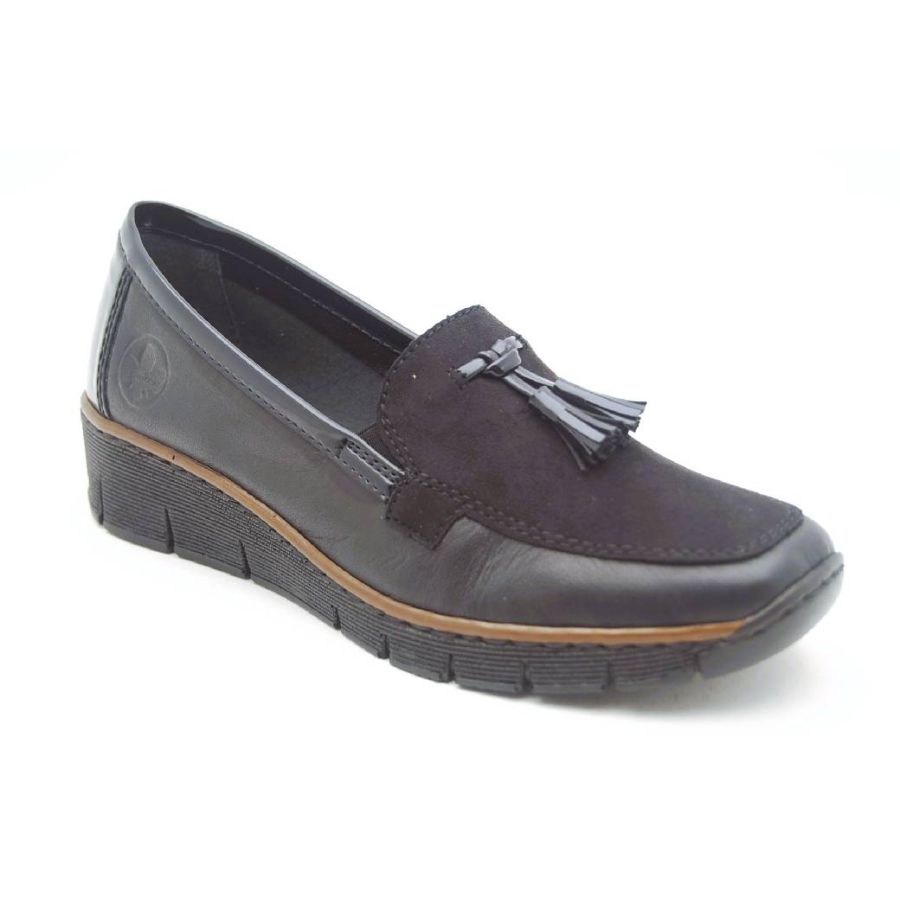 RIEKER svart slipon loafer