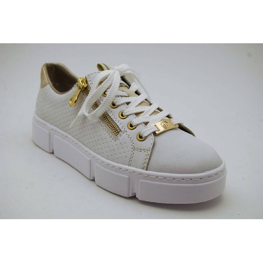 RIEKER vit sneaker dragkedja