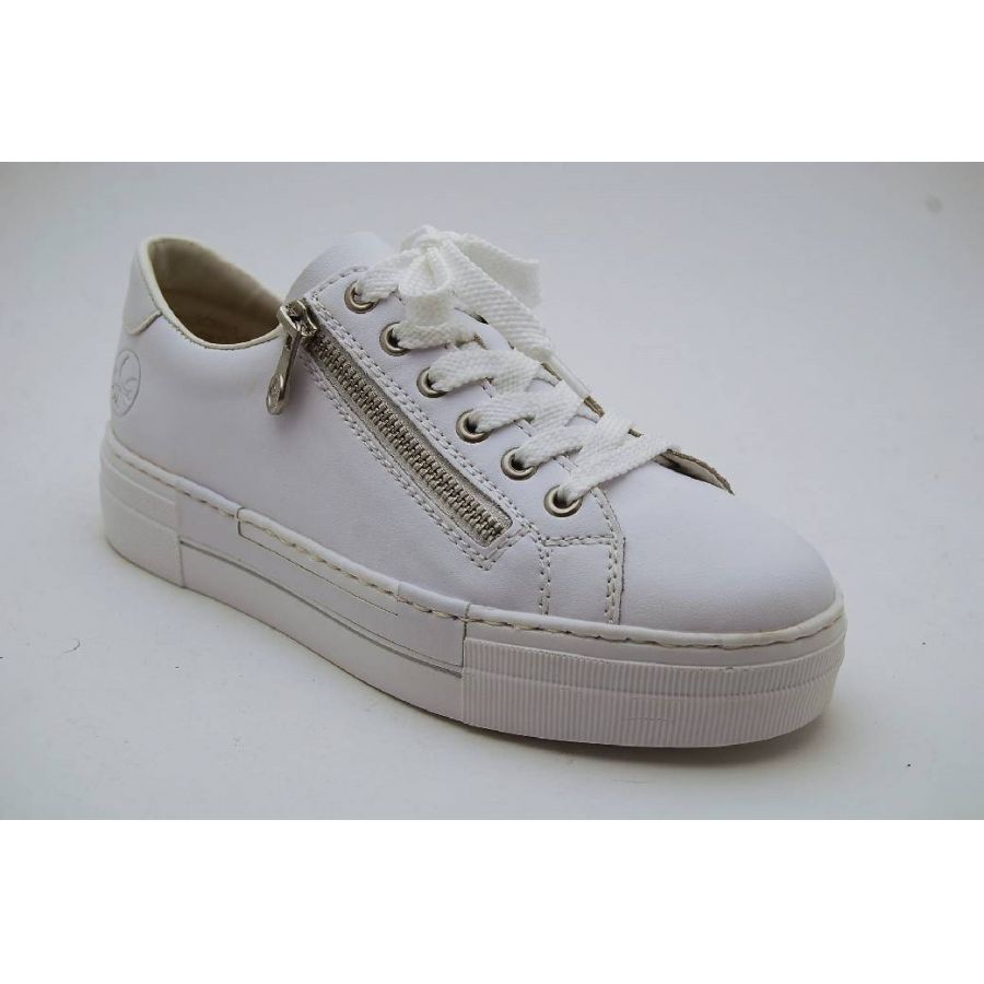 RIEKER vit sneaker dragkedja