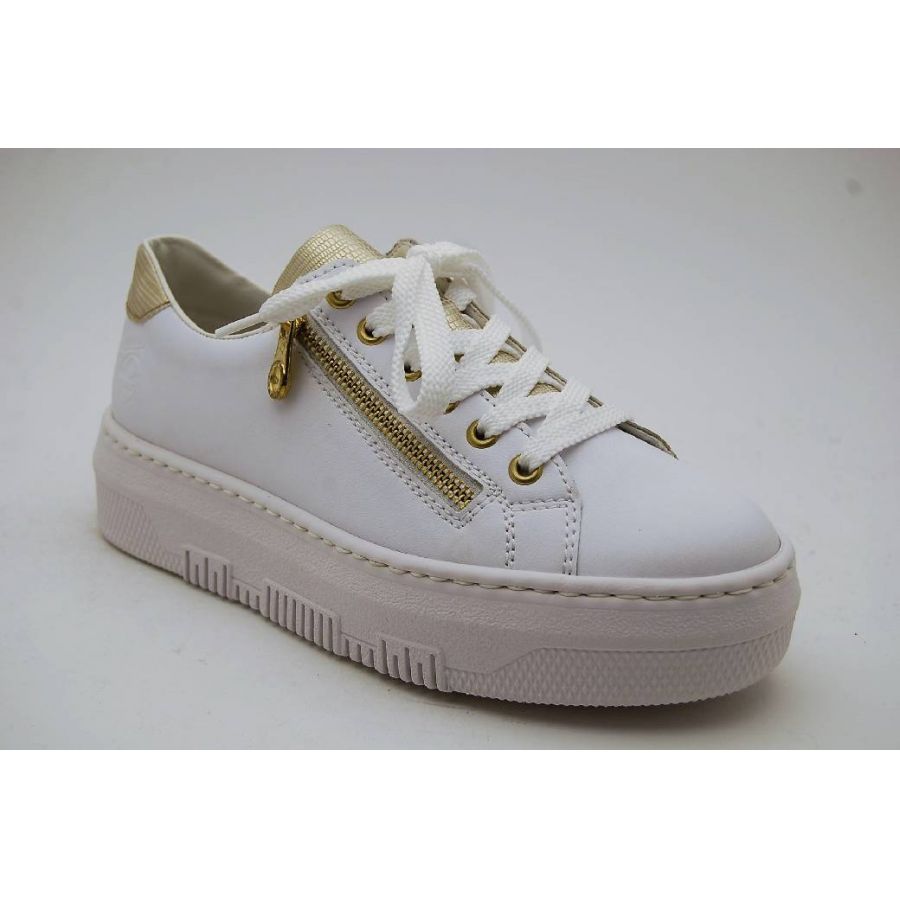 RIEKER vit sneaker dragkedja