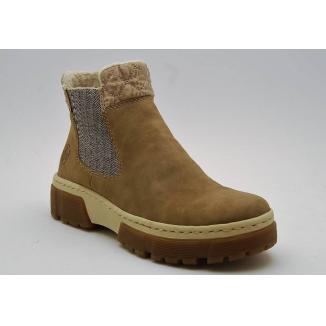 RIEKER beige resårkänga