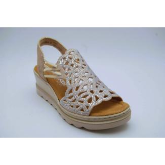 RIEKER beige sandalett stenar