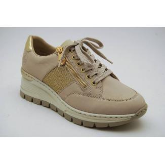RIEKER beige sneaker dragkedja