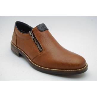 RIEKER cognac slät loafer