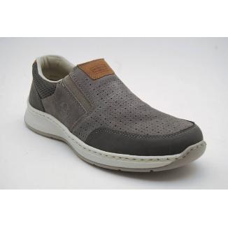 RIEKER grå X-BRED slipon