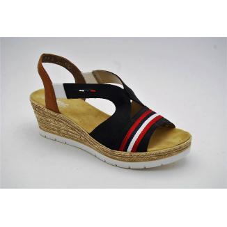 RIEKER navy sandalett kil