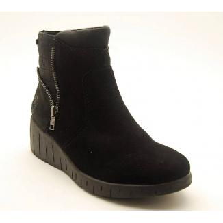 RIEKER svart boots kilklack