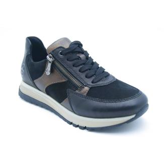 RIEKER svart BRED LÄST sneaker