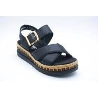 RIEKER svart grov sandal