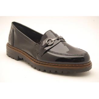 RIEKER svart loafer betsel
