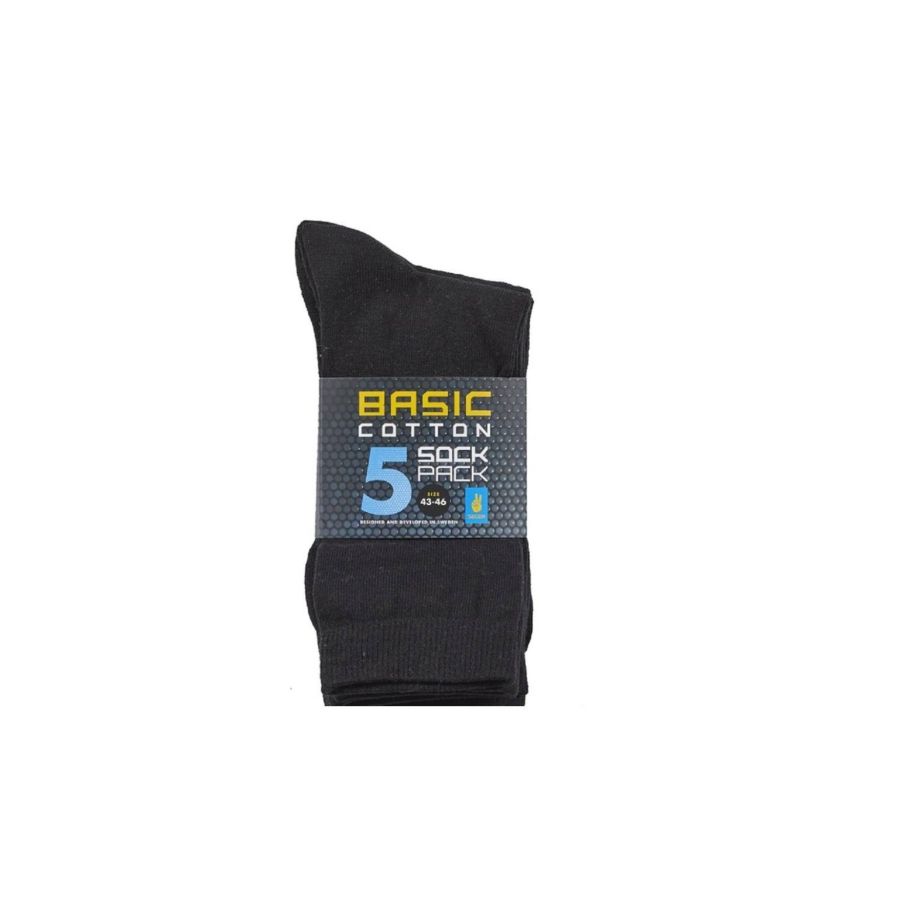 SEGER svart BASIC SOCK 5-PACK