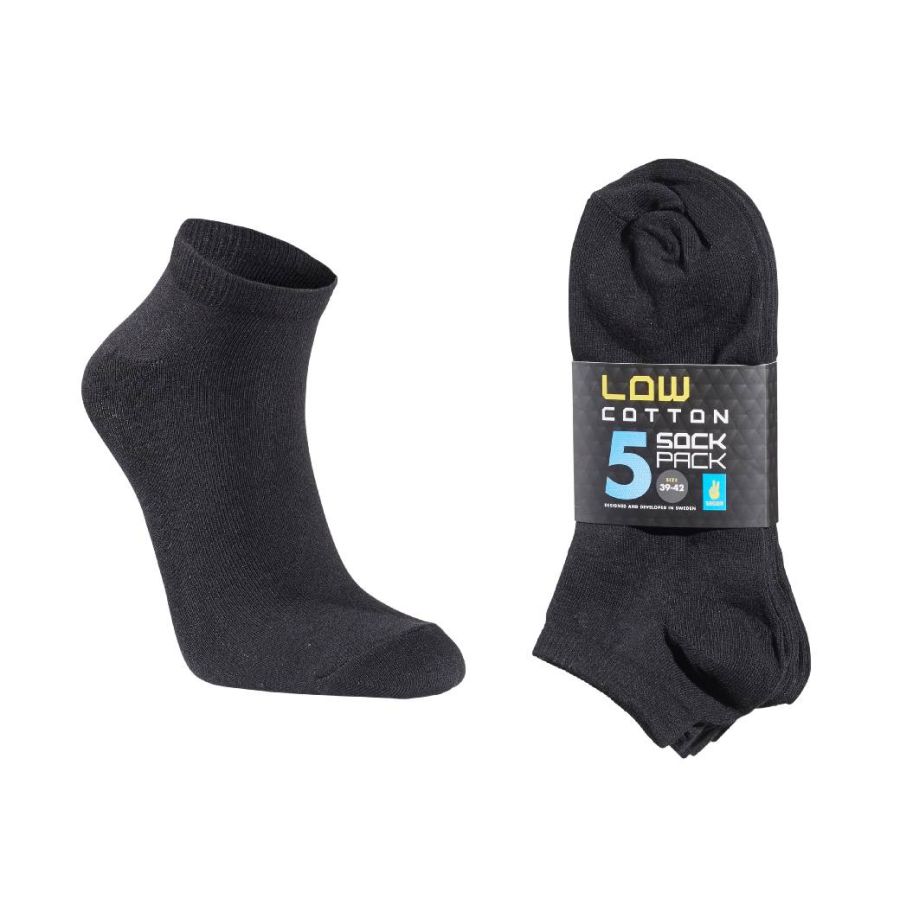 SEGER svart LOW SOCK 5-PACK