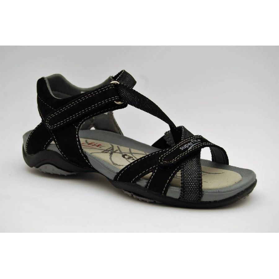 SUPERFIT svart flicksandal