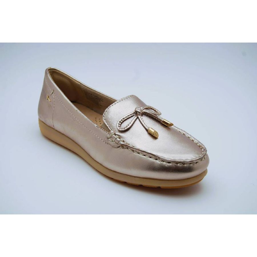 TAMARIS COMFORT guld loafer BRED LÄST