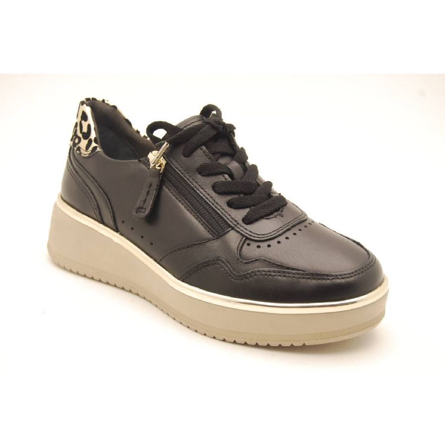 TAMARIS svart/leo sneaker