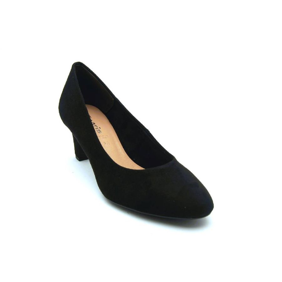 TAMARIS svart pumps hög