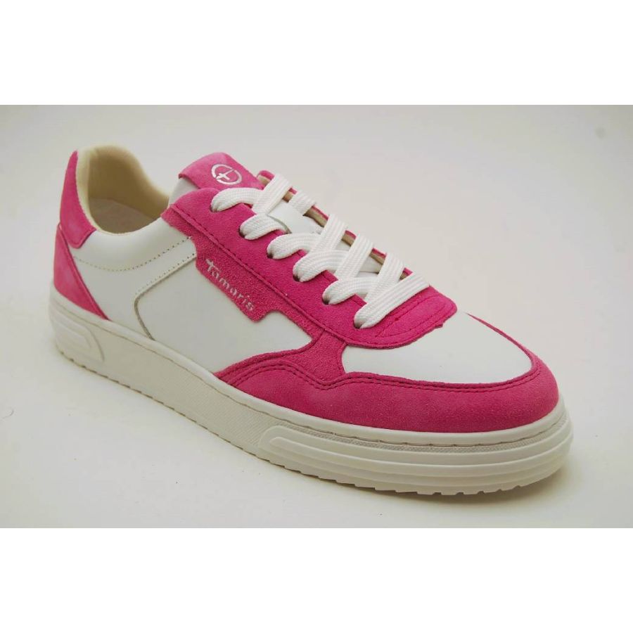 TAMARIS vit/pink sneaker