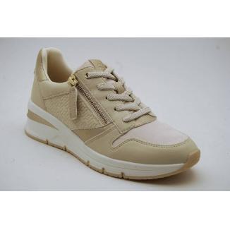 TAMARIS ivory sneaker dragkedja