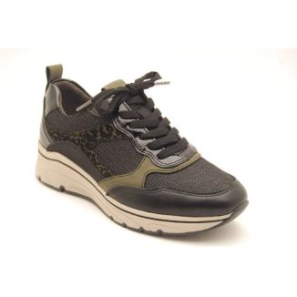 TAMARIS svart/olive sneaker