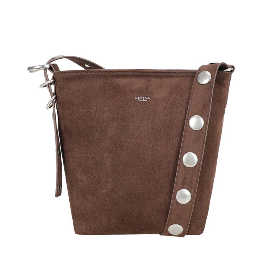 ULRIKA DESIGN brun SUEDE STUDS