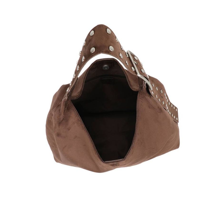 ULRIKA DESIGN brun SUEDE STUDS